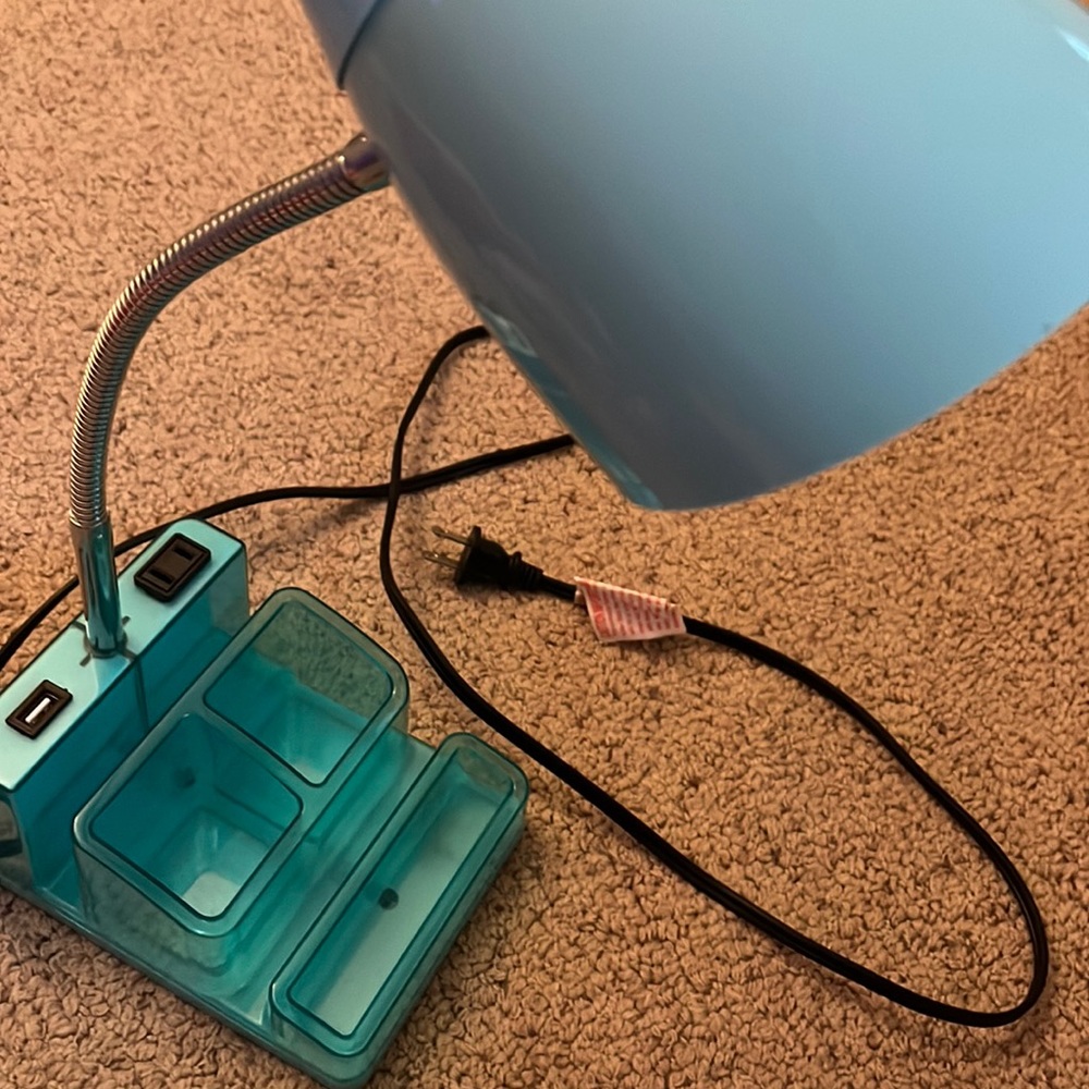 teal adjustable desk lamp